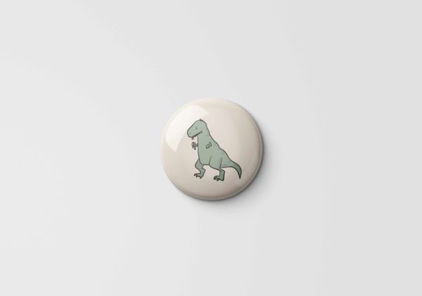 25 mm Dino Sauer Kühlschrankmagnet