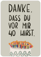 Postkarte Danke 40