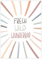 Postkarte Frech Wild Wunderbar