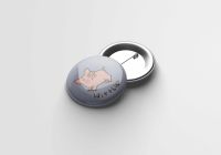 25 mm Wittlich Schwein Button